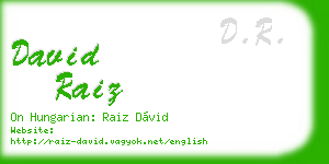 david raiz business card